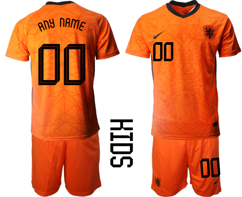 2021 European Cup Netherlands home Youth custom soccer jerseys